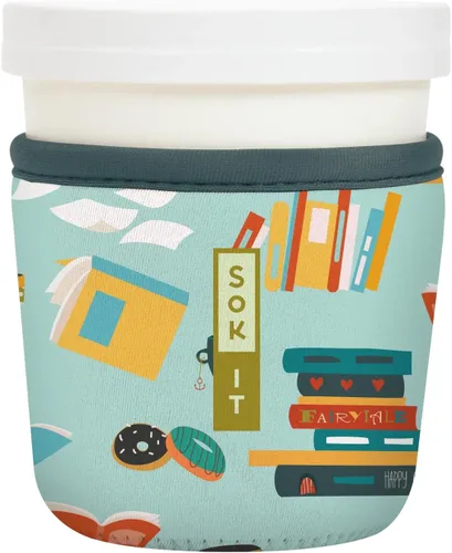 Miniatura 175 de Sok It IceCreamSok - Funda de neopreno aislada (flores abstractas, pintas de helado cónicas)