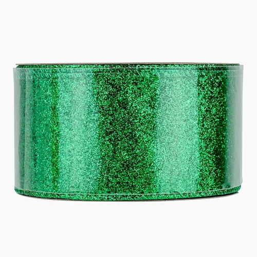 Miniatura 9 de MEEDEE Cinta Verde con Purpurina Cinta Verde con Alambre de 2.5 Pulgadas de Ancho Cinta Metálica de 25 Yardas Cinta Verde de Navidad Cinta Verde