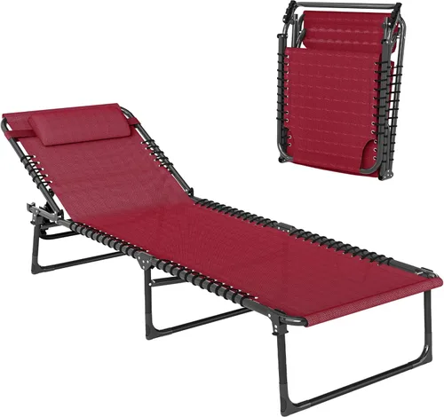 Miniatura 14 de Outsunny Silla Tumbona Plegable, Silla de Bronceado para Patio, Tumbona para Exteriores con Respaldo Reclinable de 4 Posiciones, Asiento de Malla
