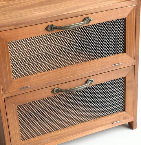 Miniatura 6 de COLLECTIVE HOME - Armario de almacenamiento de 2 niveles, gabinete de encimera, organizador de madera para cocina, sala de estar, dormitorio, Marrón