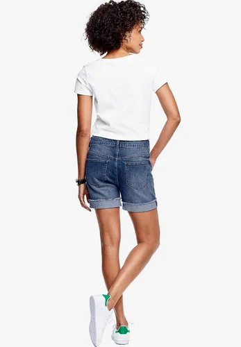 Miniatura 3 de ellos Pantalones cortos con dobladillo deshilachado para mujer, talla grande