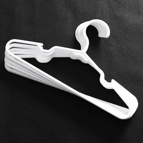 Miniatura 8 de Perchas para ropa de bebé, paquete de 120 perchas de plástico blanco para niños, 11.5 pulgadas, ahorro de espacio, antideslizantes, para bebés