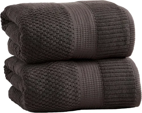 Miniatura 36 de NY Loft Juego de 4 toallas de baño 100% algodón, supersuaves y absorbentes, de secado rápido, 30 x 52 pulgadas, algodón texturizado y duradero