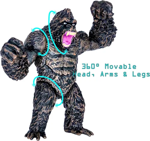 Miniatura 6 de TwCare Juego de 2 figuras de monstruo King of the Monsters vs King Kong, articulaciones movibles, serie de películas de acción, figuras de juguete