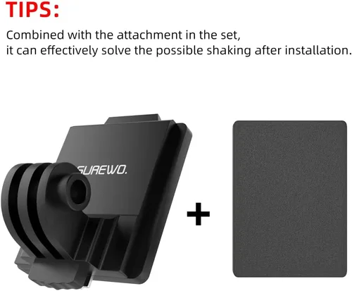 Miniatura 5 de Montura de Aluminio NVG Compatible con GoPro Hero 13/12/11/10/9/8/7/6/5 Negra, Montura NVG de Casco Táctico Compatible con DJI Osmo Action 5