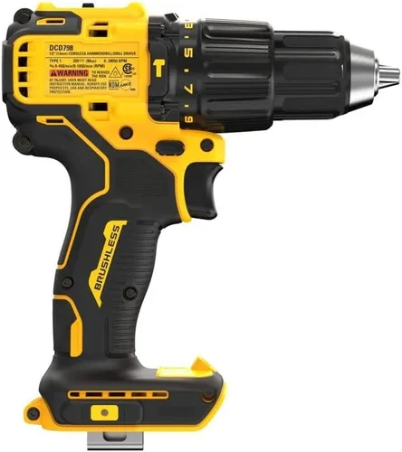 Miniatura 5 de Dewalt DCD798B 20V MAX - Taladro de martillo inalámbrico sin escobillas de 1/2 pulgada (solo herramienta)
