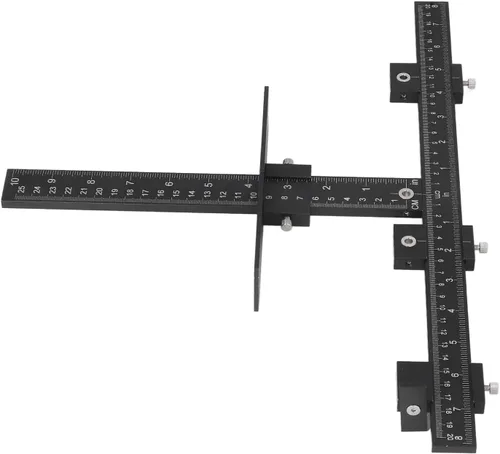 Miniatura 5 de Plantilla de hardware para gabinete, guía de taladro ajustable de aleación de aluminio, herramienta de perforación de madera para una instalación