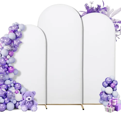 Miniatura 43 de Funda para arco de boda de 6 pies, tela elástica para arcos pequeños, cabinas de fotos y decoración de fiestas, para cumpleaños, duchas