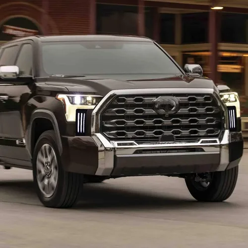 Miniatura 6 de Kit de luz antiniebla frontal LED completa DRL para Toyota Tundra 2022 2023 parachoques de repuesto, función como luces direccionales secuenciales