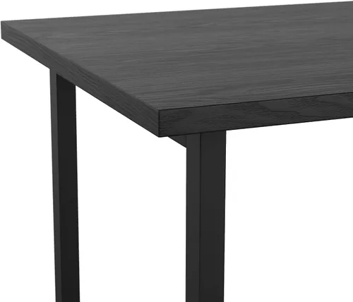 Miniatura 12 de Martha Stewart Beckett - Escritorio de caballete moderno con estantes laterales abiertos en acabado de grano de madera negra