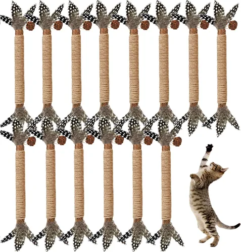Miniatura 8 de Juguetes para gatos, 12 unidades, juguetes de hierba gatera para interiores, gatito, gato, Silvervine, masticar, molar, rasguño, cuerda de algodón