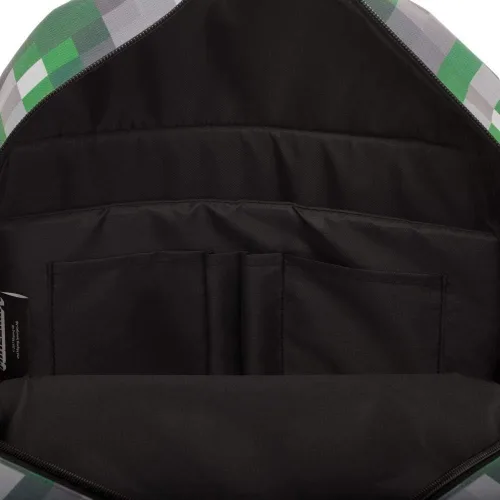 Miniatura 3 de Minecraft Squares Allover Print Mochila Bookbag Talla única, Verde, Viajar