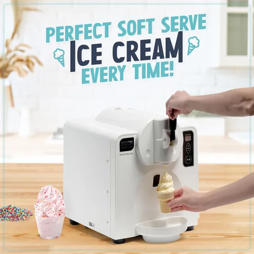 Miniatura 4 de Nostalgia Máquina de helado y postre congelado fácil de dispensar, hace 1 cuarto de helado, batidos, yogur congelado, helado en minutos, sándwiches