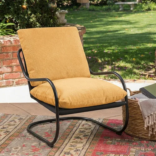 Miniatura 10 de Peace nest Silla decorativa moderna, sillón tapizado suave con marco de metal resistente, cómoda silla de descanso para sala de estar, dormitorio