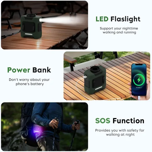 Miniatura 5 de LOUISWARE Ventilador de cintura portátil de 10000 mAh, flujo de aire fuerte, 18000 rpm, ventilador de cintura con máximo 12 horas de tiempo