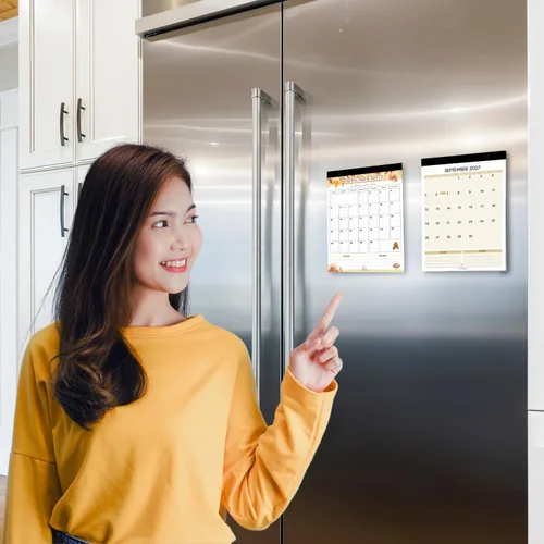 Miniatura 2 de Strive Zen - Calendarios de refrigerador 2026-2027, almohadilla magnética para refrigerador, planificador, tamaño A5, perfecto para programación