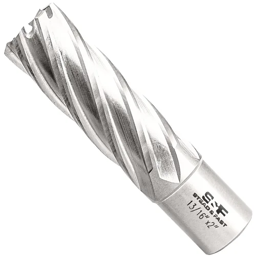 Miniatura 31 de S&F STEAD & FAST Cortador anular, diámetro de corte de 9/16" x 1" profundidad de corte para prensa de taladro magnética, brocas Mag con pasador