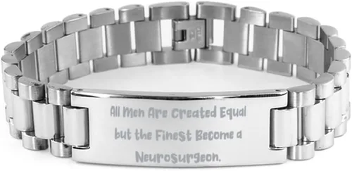 New Neurosurgeon Ladder Bracelet, All Men Are Created Equal, Fancy Gifts for Coworkers from Team Leader, Birthday Unique Gifts, Neurosurgeon love,