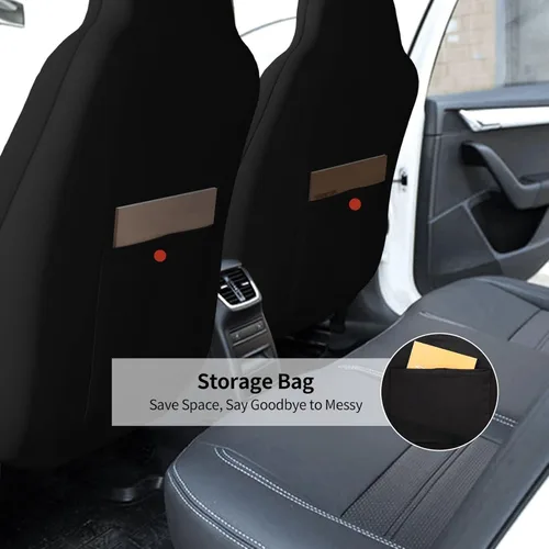 Miniatura 8 de Juego de 2 fundas universales para asiento de coche con texto en inglés "I A Hair Stylist Not A Magician" para camión, SUV, color negro