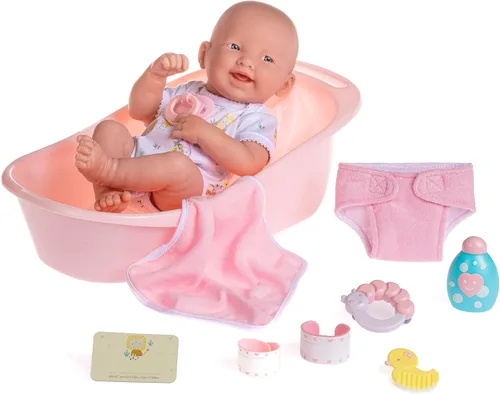 Miniatura 9 de Juego de regalo de muñeca bebé de 8 piezas JC Toys - La Newborn Nursery Muñeca realista de 14 pulgadas con accesorios Rosa A partir de 2 años