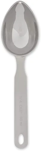 Miniatura 2 de RSVP International Endurance cuchara medidora ovalada, 1/4 taza, acero inoxidable