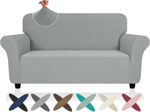 Miniatura 36 de ZNSAYOTX Funda súper elástica para silla (30"-47"), nuevas fundas de silla a rayas para sala de estar, aptas para perros y mascotas, protector