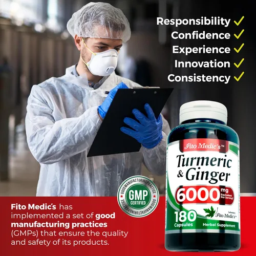 Miniatura 7 de FITO MEDIC'S Laboratorio Suplemento de cúrcuma y jengibre 180 Caps s.
