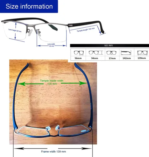 Miniatura 6 de Circleperson Gafas de lectura progresivas fotocromáticas de transición hombres mujeres bifocales sin línea Plano superior gris / 0