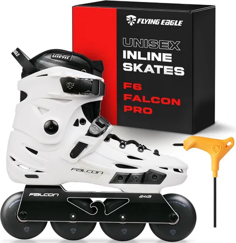 Flying Eagle F6 Falcon Pro Freeskates - Patines en línea para adultos para hombres y mujeres, patines urbanos en línea, zapatos de patinaje de Blanco