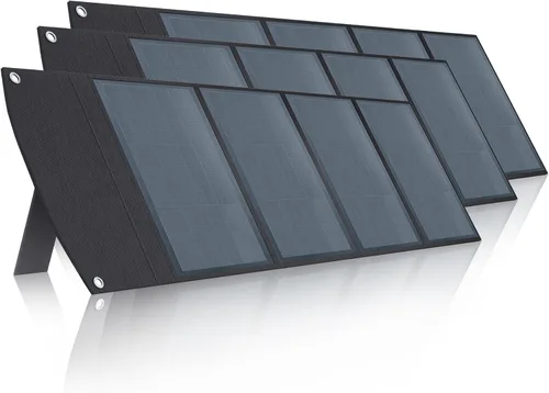 Miniatura 3 de Panel solar flexible PWS110 de 100 W, cargador de energía portátil plegable IP65, impermeable, 18 V CC y salida USB de 5 V, compatible para acampar