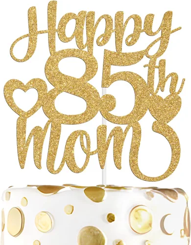 Miniatura 13 de Decoración para tartas con texto en inglés "Happy 50th Mom", feliz 50 cumpleaños para madre, saludos a 50 años, cumpleaños, aniversario, suministros