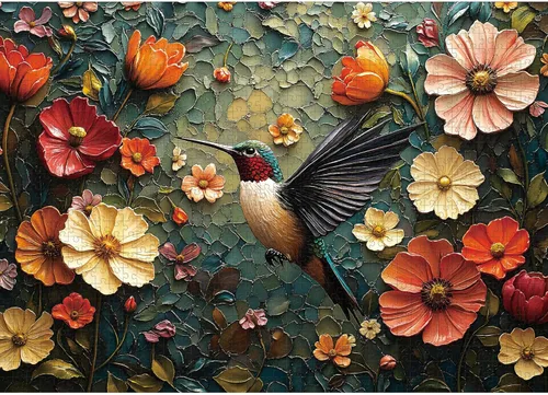 Miniatura 10 de Rompecabezas para adultos de 1000 piezas, pavo real de jardín de rosas victorianas vintage, rompecabezas de 1000 piezas con letras en la parte Pavo
