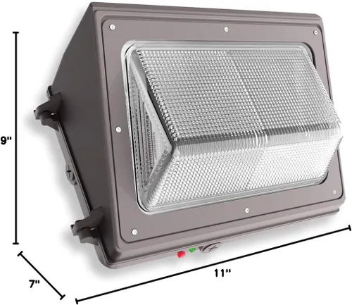 Miniatura 10 de E2 LIGHTING Paquete de pared LED sin corte de 80 W/60 W con batería de emergencia Fotocélula de reserva del atardecer al amanecer comercial al aire