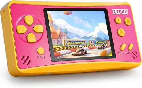 Miniatura 8 de JJFUN Consola de juegos portátil para niños: pantalla de 3.2 pulgadas, 168 juegos clásicos integrados, Plug & Play en la televisión, recargable,