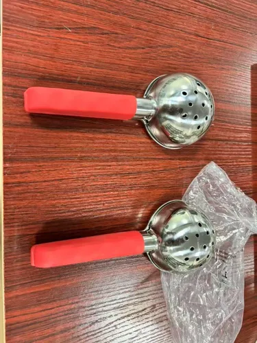 Miniatura 6 de Exprimidor de acero inoxidable - Prensa de jugo de cítricos de metal, prensa de jugo de fruta de lima con mango de silicona, exprimidor manual