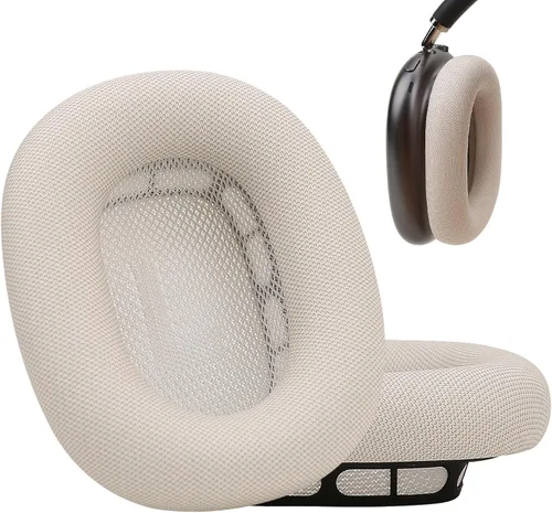 Almohadillas de silicona mejoradas para auriculares AirPods Max 2024, almohadillas cubiertas de cuero proteico con silicona y espuma viscoelástica e