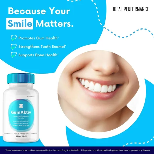 Miniatura 4 de GumAktiv - Cápsulas de GumAktiv para dientes y encías, píldoras de suplemento GumAktiv, máxima fuerza, fórmula avanzada de GumAktiv, apoyo natural