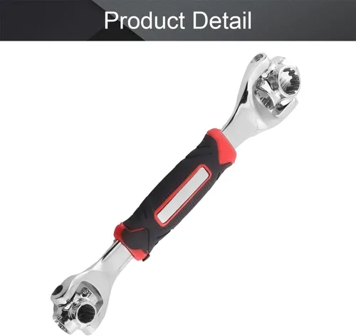 Miniatura 4 de Utoolmart Llave de vaso universal, herramienta multifunción con cabezal giratorio de 360 grados, herramienta de llave de 8 a 0.748 in