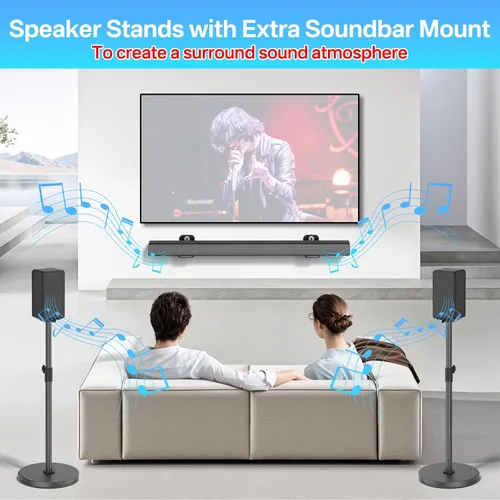 Miniatura 2 de notiela Par de soportes de altavoces de alta resistencia para soportes de altavoces Sony con soporte de pared y soportes de barra de sonido Sony