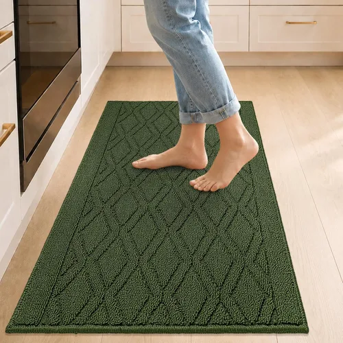 Miniatura 42 de COSY HOMEER Tapete de cocina antideslizantes, absorbentes para el piso, alfombra de cocina lavable, tapete de pie para fregadero, alfombra de Beige