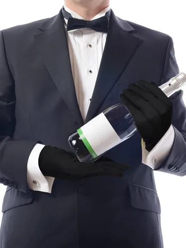 Miniatura 4 de SATINIOR Usher Pallbearer Parade - 6 pares de guantes de nailon para hombre, guantes de disfraz para funerarios, suministros formales de fiesta