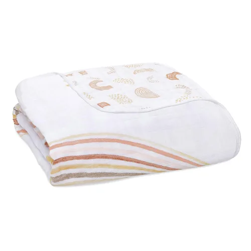 Miniatura 5 de aden + anais Manta de muselina 100% algodón orgánico para bebé, ropa de cama de cuna para recién nacidos y niños pequeños, cobija de guardería