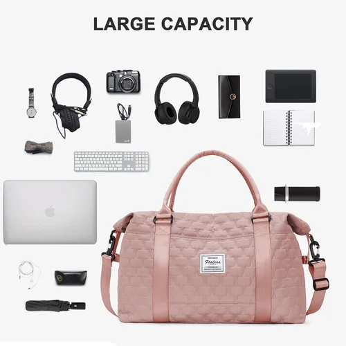 Miniatura 3 de Bolsas de viaje para mujer, bolso de mano para fin de semana para mujer, A-3-pink Con Neceser