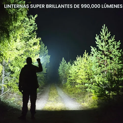 Miniatura 2 de KINGCAESAR Paquete de 3 linternas de 90,000 lúmenes altos, linterna recargable súper brillante con 5 modos de luz, IPX7 impermeable potente luz LED