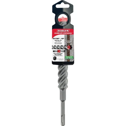 Miniatura 20 de Diablo Rebar Demon SDS-Plus - Broca de martillo de cabeza de carburo completa de 4 cortes, 3/8 pulgadas de diámetro, 12 pulgadas de largo, 10