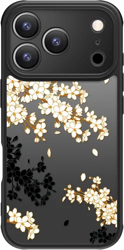 Miniatura 50 de FUNMIKO Funda para iPhone 16 Plus, carga inalámbrica y protección de grado militar, diseño floral moderno para mujeres y niñas, funda antideslizante