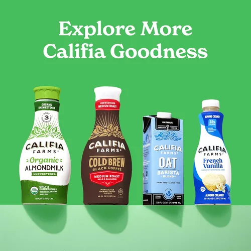 Miniatura 6 de Califia Farms - Leche orgánica de almendras sin azúcar, 48 onzas, sin lácteos, keto, vegana, a base de plantas, sin OMG, baja en calorías