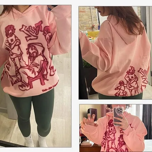 Miniatura 8 de Streetwear - Sudadera con capucha de algodón con estampado de ojo de mundo