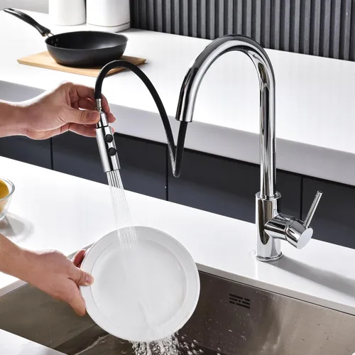 Miniatura 4 de TIORIY Reemplazo de cabezal de grifo de fregadero de cocina de metal, cabezal rociador de grifo de cocina cromado con 10 adaptadores, boquilla Cromo