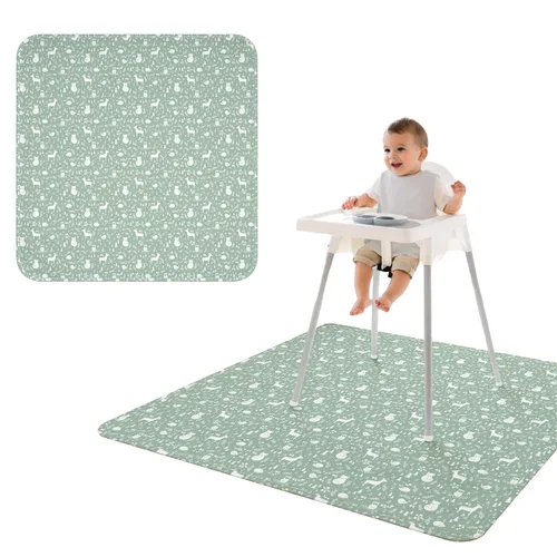 Miniatura 38 de BapronBaby Adventure Awaits - Tapete impermeable para debajo de sillas altas, suelos, mesas, tiempo de juego o artes y manualidades, lavable a